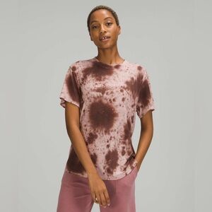 Lululemon All Yours Workout Tee in Marble Dye Silky French Press Size 4